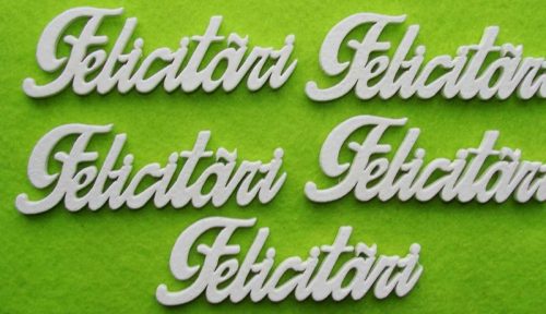  Fehér fa Felicitari 9x3cm 5db/csomag	