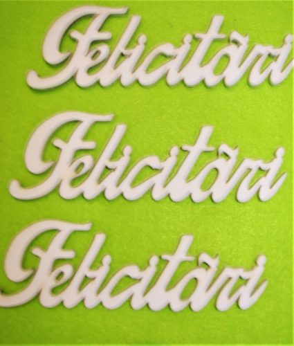  Fehér fa Felicitari 15x5cm 3db/csomag