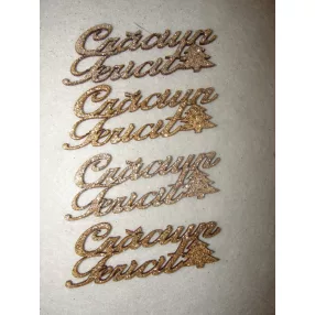 Csillámos Fa Cračiun Fericit!	4db/csomag	9,5x3,6cm  