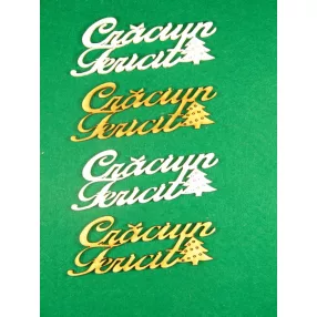 Vegyes szín Fa Cračiun Fericit!	4db/csomag	9,5x3,6cm r