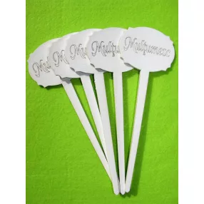 Fehér fa Multumesc	4db/csomag	18x6,5cm 