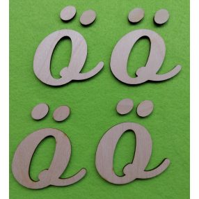  Natúr fa   Írott kis  betű ö	4db	7,5 cm magasság 
