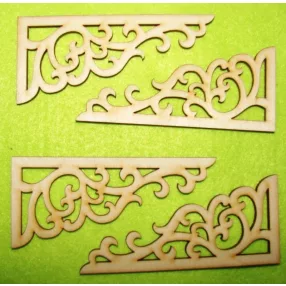 Natúr fa  Sarokdísz	4db/csomag	10x4,5cm 