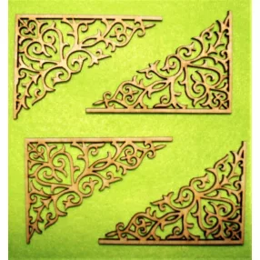 Natúr fa  Sarokdísz	4db/csomag	7x5cm