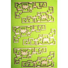 Natúr fa  Sarokdísz	6db/csomag	9x4,5cm 