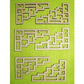 Natúr fa  Sarokdísz	6db/csomag	7x4,5cm 