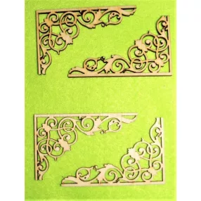 Natúr fa  Sarokdísz	4db/csomag	7x4,5cm 