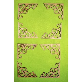 Natúr fa  Sarokdísz	8db/csomag	5,5x4,5cm