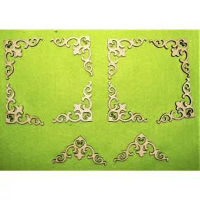 Natúr fa  Sarokdísz	10db/csomag	4,5x4,5cm 