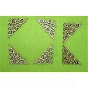 Natúr fa  Sarokdísz	6db/csomag	4,5x4,5cm 