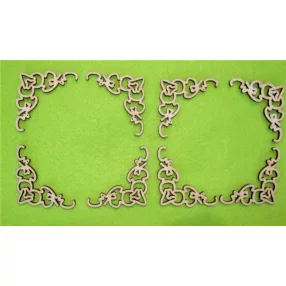 Natúr fa  Sarokdísz	8db/csomag	5,5x4,5cm 