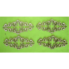 Natúr fa   díszítőív	4db/csomag	10,5X5cm 