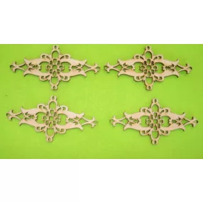 Natúr fa   díszítőív	4db/csomag	10X5cm 