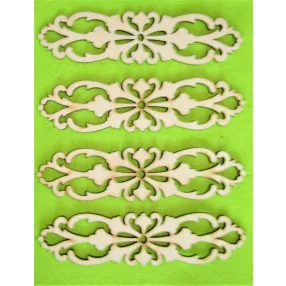 Natúr fa   díszítőív	4db/csomag	13,5X3,5cm 