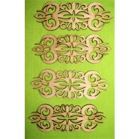 Natúr fa   díszítőív	4db/csomag	13,5X5cm 