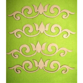 Natúr fa   díszítőív	4db/csomag	20x5cm 