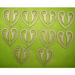 Natúr fa   díszítőív	10db/csomag	5x5cm vastagság 3mm