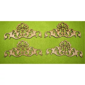 Natúr fa   díszítőív	4db/csomag	11,5x5cm 