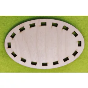   	Natúr fa   ovális alap szalaggal fűzhető  	1db	7x11 cm ovális   4x7 mm lyukkal 