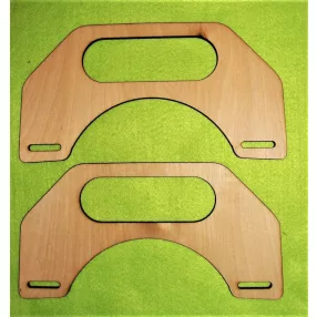   24,5x12,5 cm Natúr,nyír rétegelt lemez  táskafül  ovális fogantyúval  	1pár	 